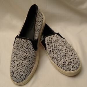 Vince Women's Blair Black White Woven Slip On Size 6.5